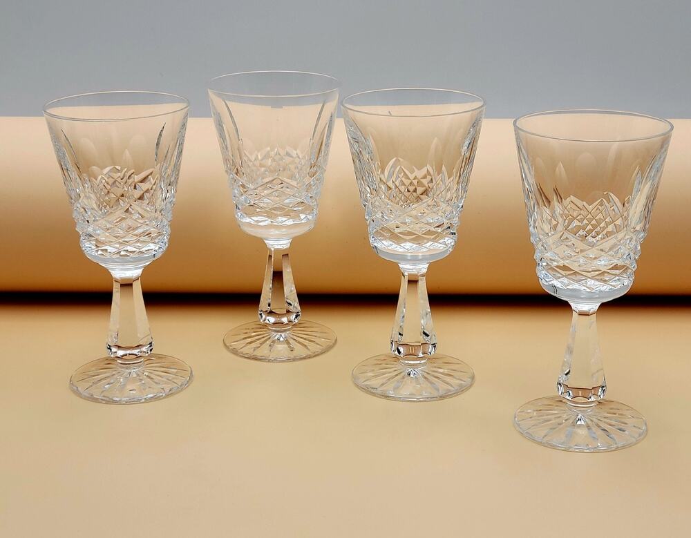 Vtg Set 4 Waterford Crystal Kenmare 6” Wine Glass Vintage IRELAND Retired